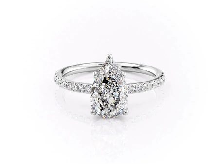 The Pave Alison Set With A 2.5 Carat Pear Lab Diamond Discount