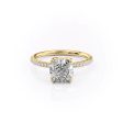 The Pave Alison Set With A 2.5 Carat Cushion Lab Diamond Discount