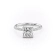 The Pave Alison Set With A 2 Carat Princess Lab Diamond For Discount