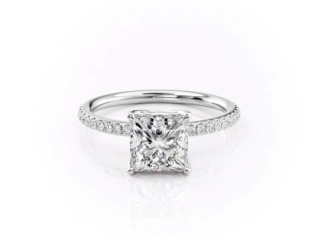 The Pave Alison Set With A 2 Carat Princess Lab Diamond For Discount