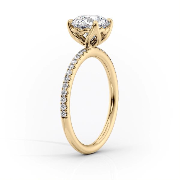 The Pave Alison Set With A 2.5 Carat Princess Lab Diamond on Sale