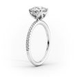 The Pave Alison Set With A 1 Carat Oval Lab Diamond Online Sale