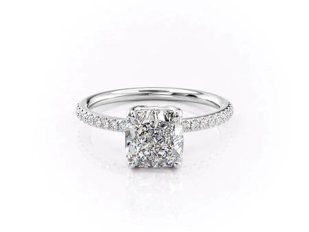 The Pave Alison Set With A 2.5 Carat Cushion Lab Diamond Online