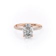 The Pave Alison Set With A 2 Carat Oval Lab Diamond on Sale