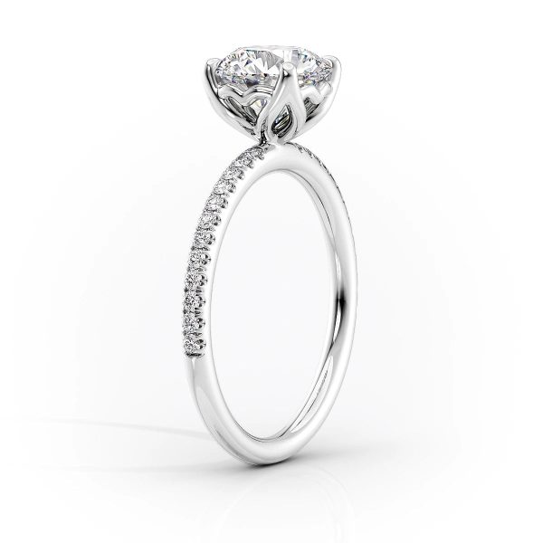 The Pave Alison Set With A 2.5 Carat Cushion Lab Diamond Online