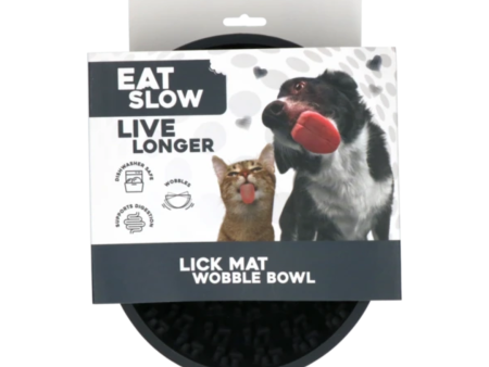 Eat Slow Live Longer Lick Mat Wobble Bowl on Sale