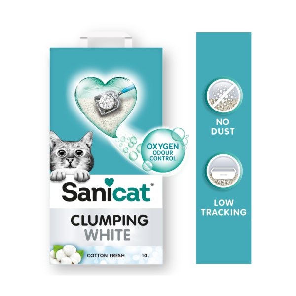 Sanicat Clumping White Cotton Fresh Cat Litter Online now