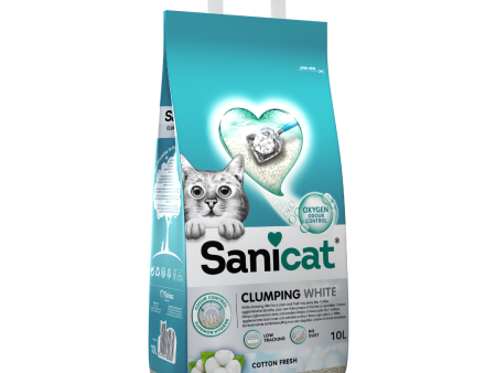 Sanicat Clumping White Cotton Fresh Cat Litter Online now