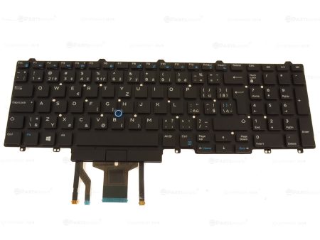 New  CZECH SLOVAK Dell OEM Latitude E5570 Precision 7710 7720 Laptop Keyboard Backlit WRVN0 For Discount