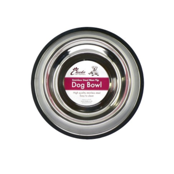 Cheeko Non Tip Slip Stainless Steel Pet Bowl Online now