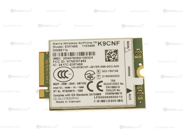 Used Dell OEM Sierra Wireless 5811E DW5811e M.2 Mobile Broadband 4G LTE WWAN Card K9CNF Supply