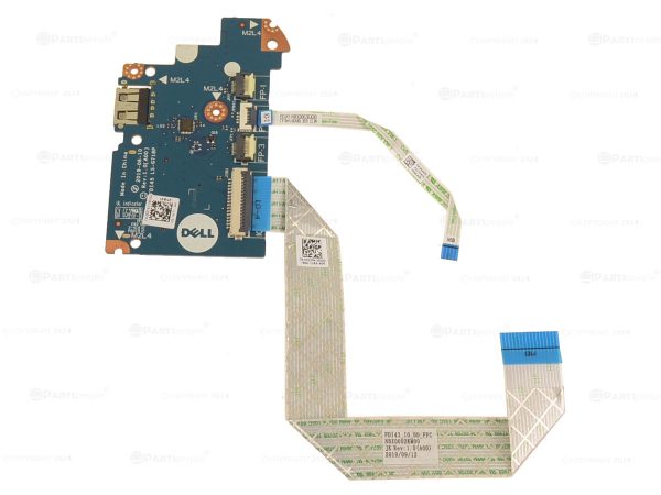 New Dell OEM Inspiron 5493 5494 Power Button USB SD Card Reader IO Circuit Board  Cable 763FM 53Y9J 70GDM For Sale