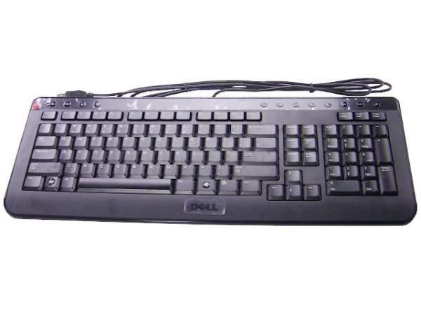 Refurbished Dell OEM USB Slim Quiet Multi-Media Keyboard Black W350C For Cheap