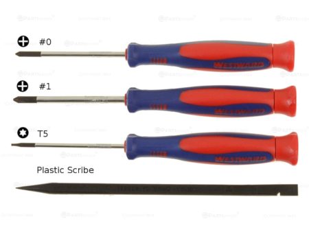 New  4-Piece Laptop Repair Tool Kit Phillips Torx T5 Plastic Scribe Hot on Sale