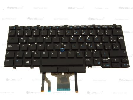 Refurbished Spanish Dell OEM Latitude 5490 7490 5495 Laptop Backlit Keyboard Dual Point G30V9 For Discount