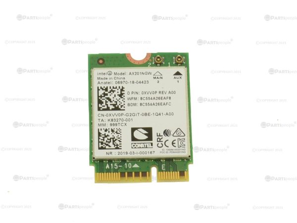 Used Intel Wireless AX201 WLAN WiFi 802.11ax Bluetooth 5.1 M.2 Card XVV0P For Cheap