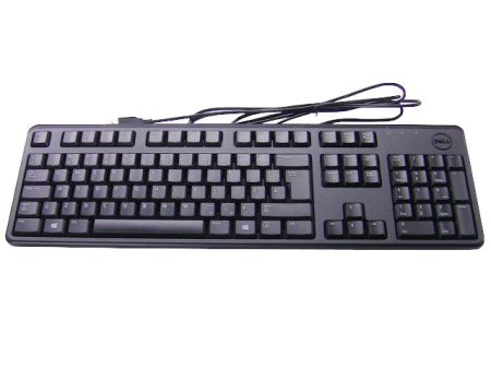 Refurbished French Canadian Dell OEM USB Slim Quiet 105-Key Keyboard Black DJ484 For Cheap