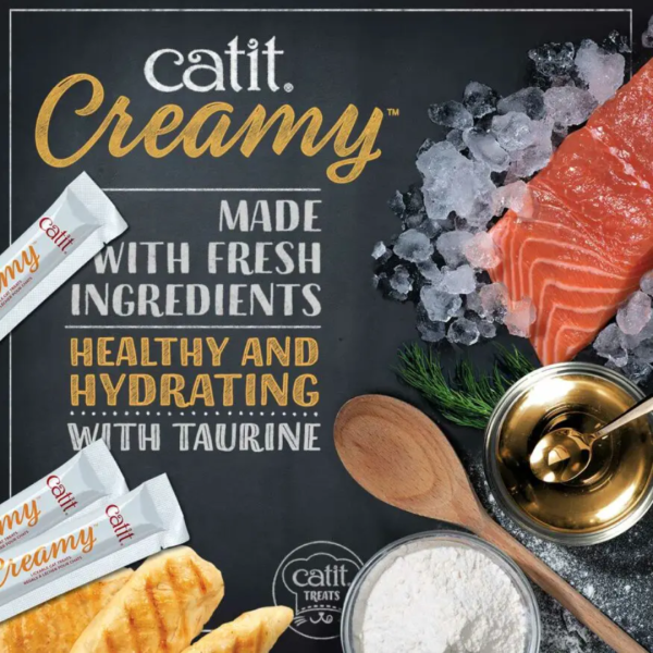 Catit Creamy Lickable Cat Treat - Salmon and Prawn Online now