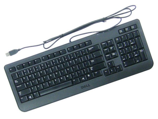 Refurbished Dell OEM USB Slim Quiet 104-Key Keyboard Black Y526K Sale